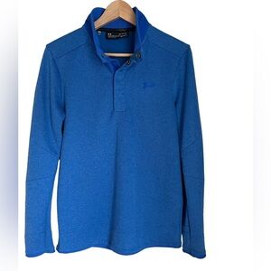 Under Armour Blue Pullover 1/4 button Golf Long Sleeve Pullover Sweater Size: S‎